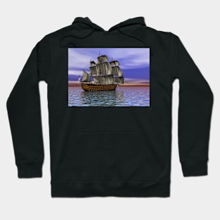 English Vessel, Digital Art Hoodie